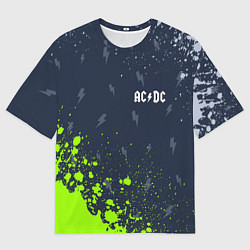 Футболка оверсайз мужская AC DС, цвет: 3D-принт