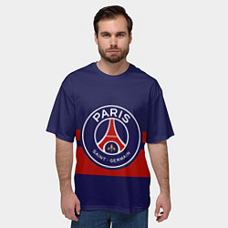 Футболка оверсайз мужская PSG, цвет: 3D-принт — фото 2