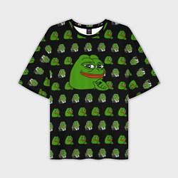 Мужская футболка оверсайз Frog Pepe