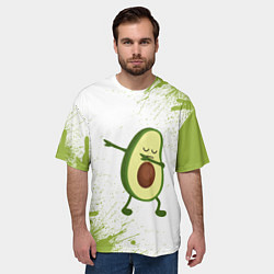 Футболка оверсайз мужская Авокадо, цвет: 3D-принт — фото 2
