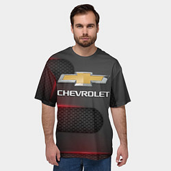 Футболка оверсайз мужская CHEVROLET, цвет: 3D-принт — фото 2