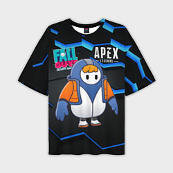Мужская футболка оверсайз Fall Guys Apex Legends