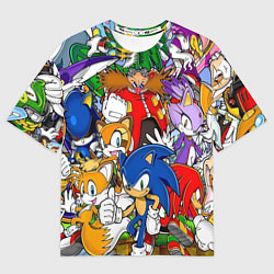 Мужская футболка оверсайз Sonic