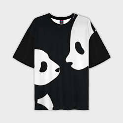 Мужская футболка оверсайз Panda