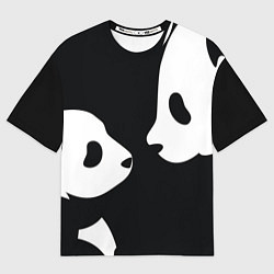 Мужская футболка оверсайз Panda