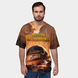 Футболка оверсайз мужская PlayerUnknowns Battlegrounds, цвет: 3D-принт — фото 2