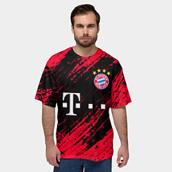 Футболка оверсайз мужская BAYERN MUNCHEN БАВАРИЯ, цвет: 3D-принт — фото 2