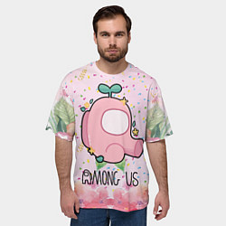 Футболка оверсайз мужская Among Us girl, цвет: 3D-принт — фото 2