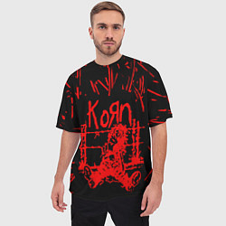 Футболка оверсайз мужская Korn, цвет: 3D-принт — фото 2