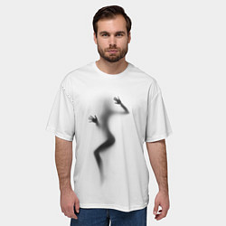 Футболка оверсайз мужская ДЕВУШКА ЗА СТЕКЛОМ, цвет: 3D-принт — фото 2