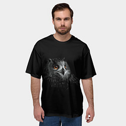 Футболка оверсайз мужская Сова, цвет: 3D-принт — фото 2