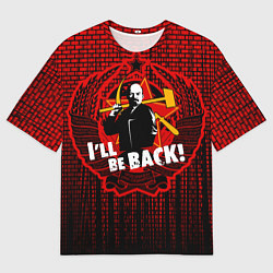 Мужская футболка оверсайз Ленин вернётся