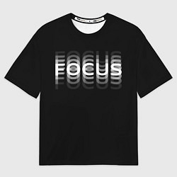 Футболка оверсайз мужская FOCUS: WHITE, цвет: 3D-принт