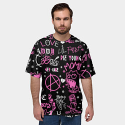Футболка оверсайз мужская LIL PEEP, цвет: 3D-принт — фото 2