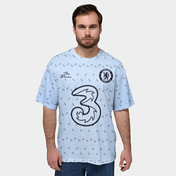 Футболка оверсайз мужская CHELSEA выездная сезон 2021, цвет: 3D-принт — фото 2