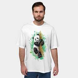 Футболка оверсайз мужская Панда, цвет: 3D-принт — фото 2