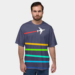 Футболка оверсайз мужская В небо, цвет: 3D-принт — фото 2