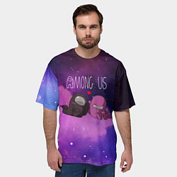Футболка оверсайз мужская Among Us Love Z, цвет: 3D-принт — фото 2
