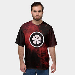 Футболка оверсайз мужская Черный клевер, цвет: 3D-принт — фото 2