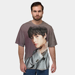 Футболка оверсайз мужская BTS Ким Тэ Хён, цвет: 3D-принт — фото 2