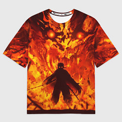 Футболка оверсайз мужская Клинок, рассекающий демонов, цвет: 3D-принт