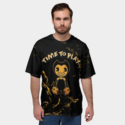 Футболка оверсайз мужская Bendy And The Ink Machine, цвет: 3D-принт — фото 2