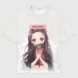 Футболка оверсайз мужская Nezuko, цвет: 3D-принт