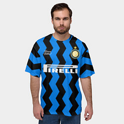 Футболка оверсайз мужская INTER домашняя 2021, цвет: 3D-принт — фото 2