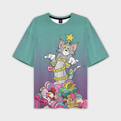 Мужская футболка оверсайз Tom and Jerry