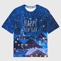 Футболка оверсайз мужская Happy New Year, цвет: 3D-принт