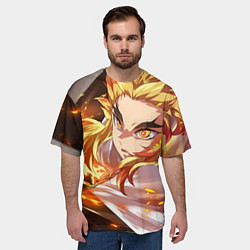 Футболка оверсайз мужская Клинок Рассекающий Демонов, цвет: 3D-принт — фото 2