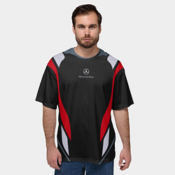 Футболка оверсайз мужская Mercedes-Benz, цвет: 3D-принт — фото 2