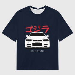 Футболка оверсайз мужская Skyline R34 Z-Tune, цвет: 3D-принт