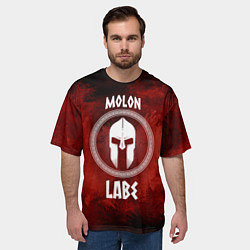 Футболка оверсайз мужская Molon Labe, цвет: 3D-принт — фото 2