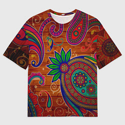 Футболка оверсайз мужская Узоры текстура фон, цвет: 3D-принт