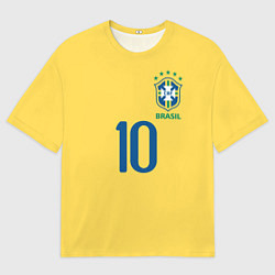 Футболка оверсайз мужская СБОРНАЯ БРАЗИЛИИ ПЕЛЕ, цвет: 3D-принт