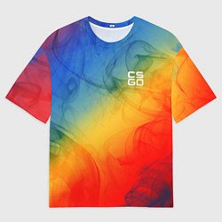 Мужская футболка оверсайз Cs:go Marble Fade Мраморный Градиент