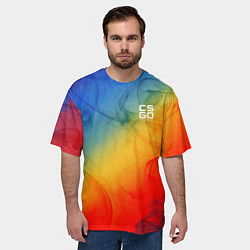 Футболка оверсайз мужская Cs:go Marble Fade Мраморный Градиент, цвет: 3D-принт — фото 2