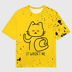 Футболка оверсайз мужская AMONG US - КОТИК, цвет: 3D-принт