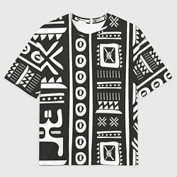 Футболка оверсайз мужская Этнический узор, цвет: 3D-принт