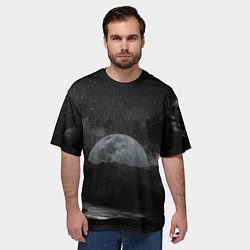 Футболка оверсайз мужская Луна, цвет: 3D-принт — фото 2