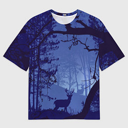 Футболка оверсайз мужская ЛЕС, цвет: 3D-принт