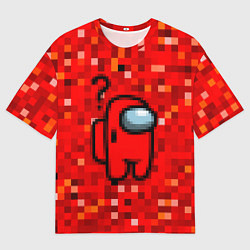 Мужская футболка оверсайз Pixel Among Us