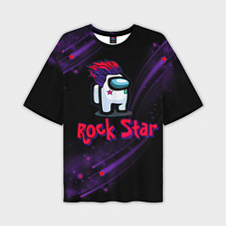 Мужская футболка оверсайз Among Us Rock Star