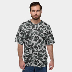 Футболка оверсайз мужская Вязанный камуфляж, цвет: 3D-принт — фото 2