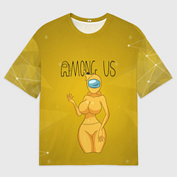 Футболка оверсайз мужская Among Us желтая, цвет: 3D-принт