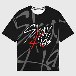 Футболка оверсайз мужская STRAY KIDS, цвет: 3D-принт