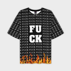 Мужская футболка оверсайз F*CK F*CK F*CK