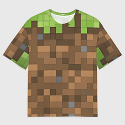 Футболка оверсайз мужская Minecraft камуфляж, цвет: 3D-принт