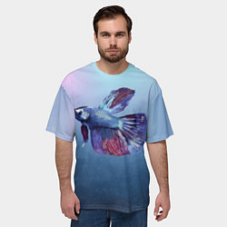 Футболка оверсайз мужская Рыбка, цвет: 3D-принт — фото 2